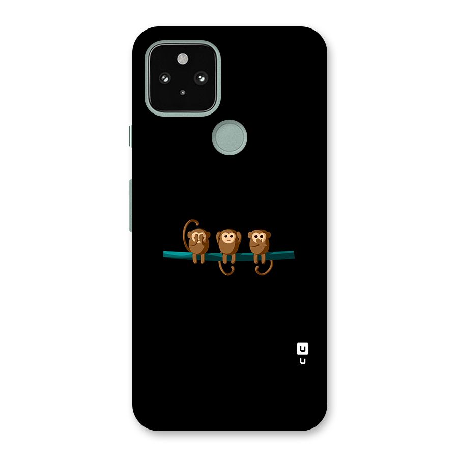 Three Cute Monkeys Back Case for Google Pixel 5