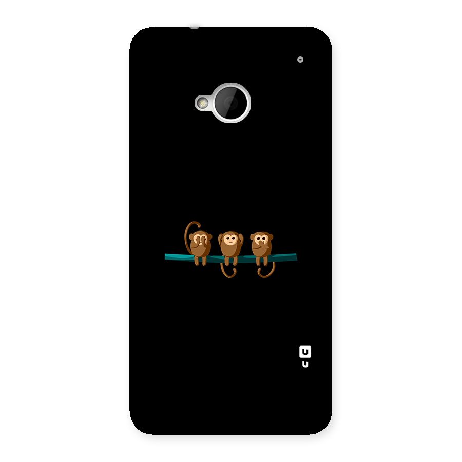 Three Cute Monkeys Back Case for HTC One M7