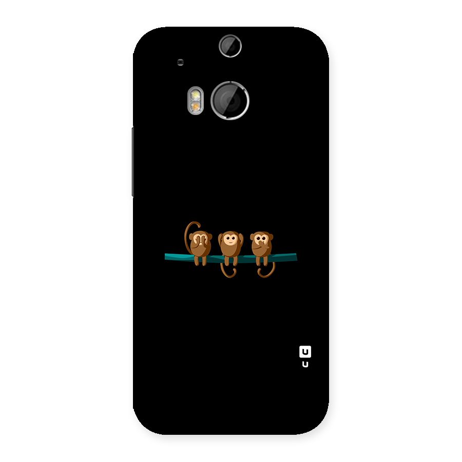 Three Cute Monkeys Back Case for HTC One M8
