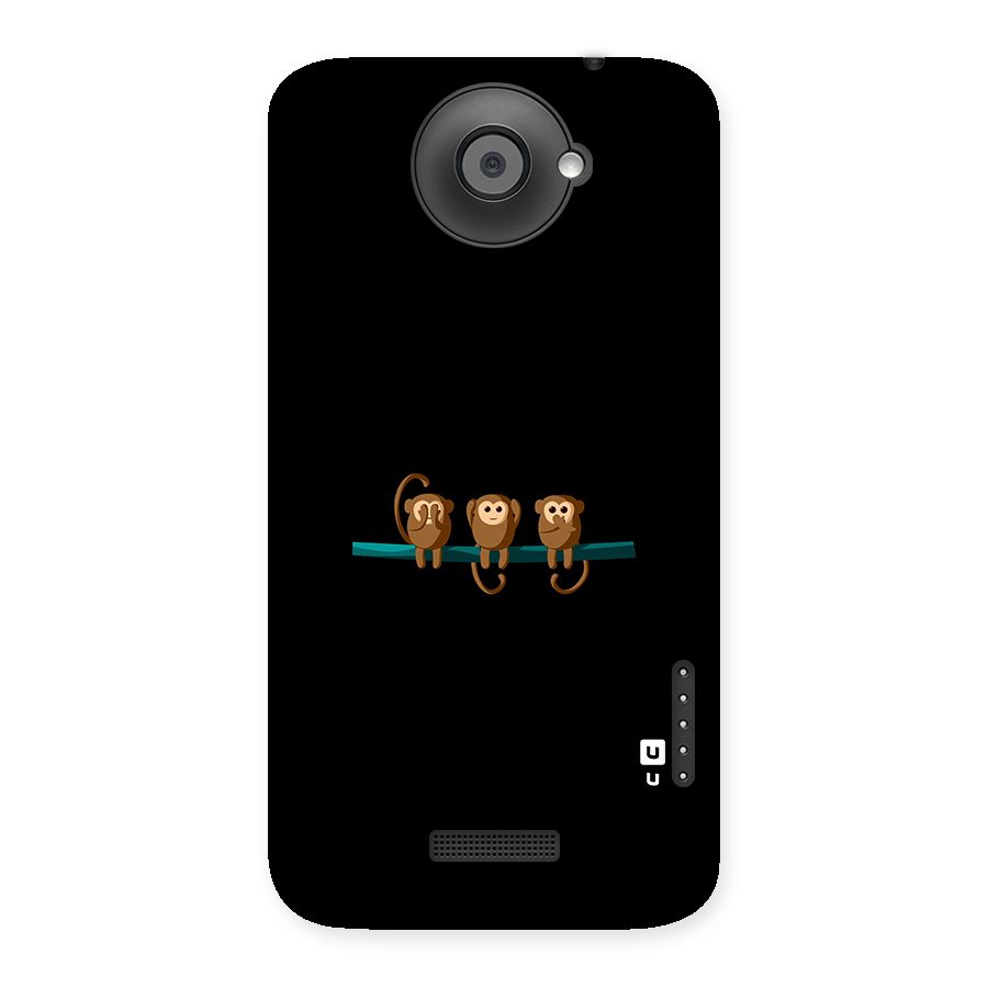 Three Cute Monkeys Back Case for HTC One X
