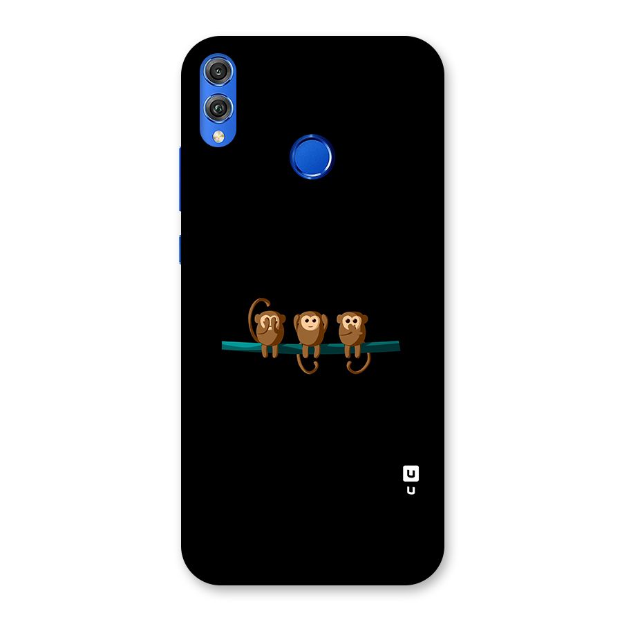 Three Cute Monkeys Back Case for Honor 8X