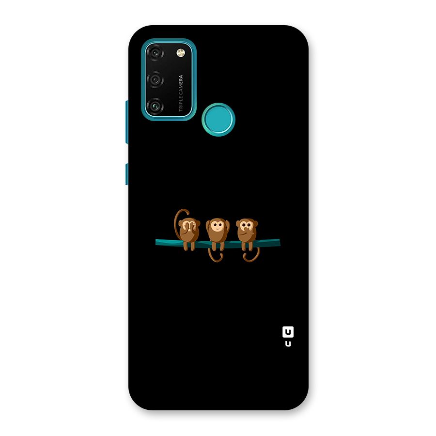 Three Cute Monkeys Back Case for Honor 9A
