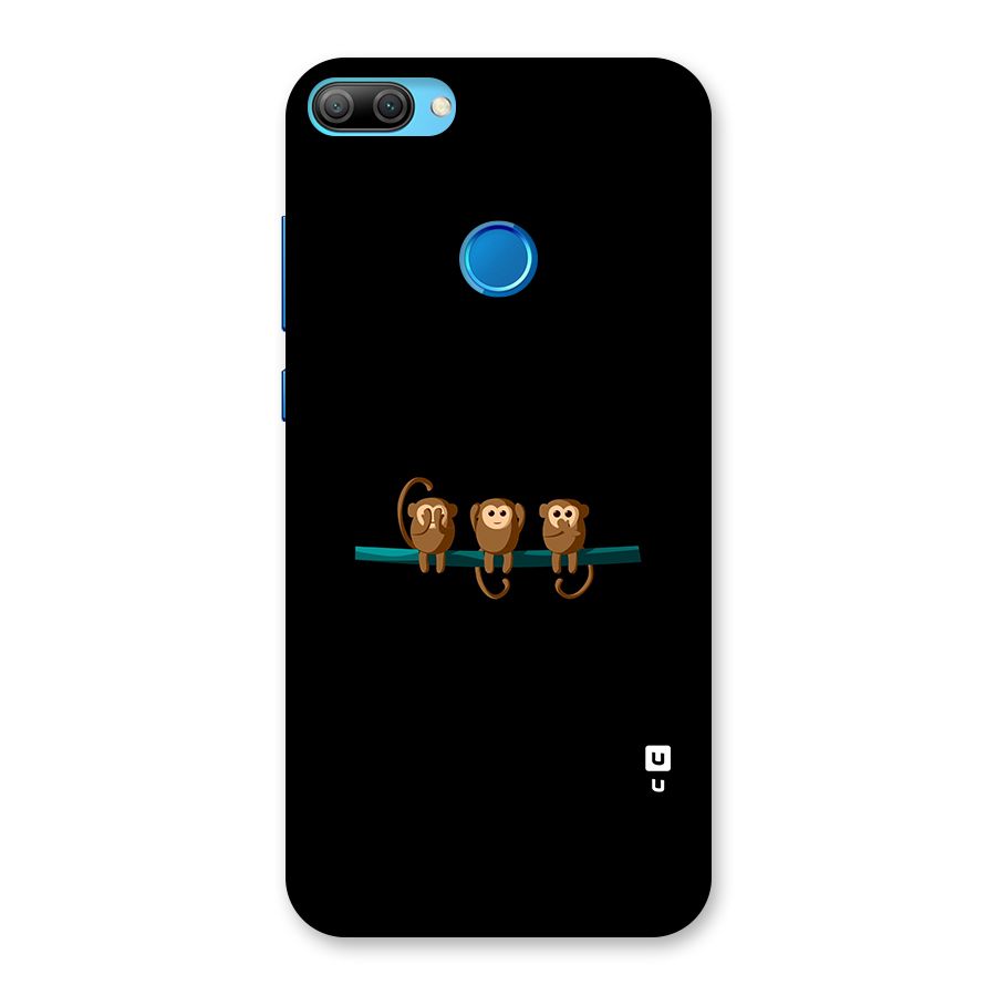 Three Cute Monkeys Back Case for Honor 9N