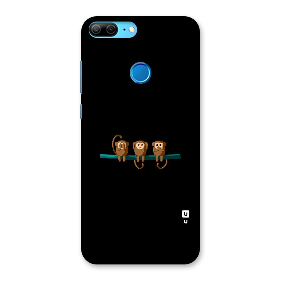 Three Cute Monkeys Back Case for Honor 9 Lite