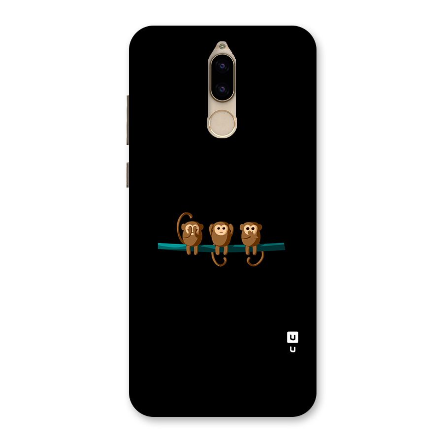 Three Cute Monkeys Back Case for Honor 9i