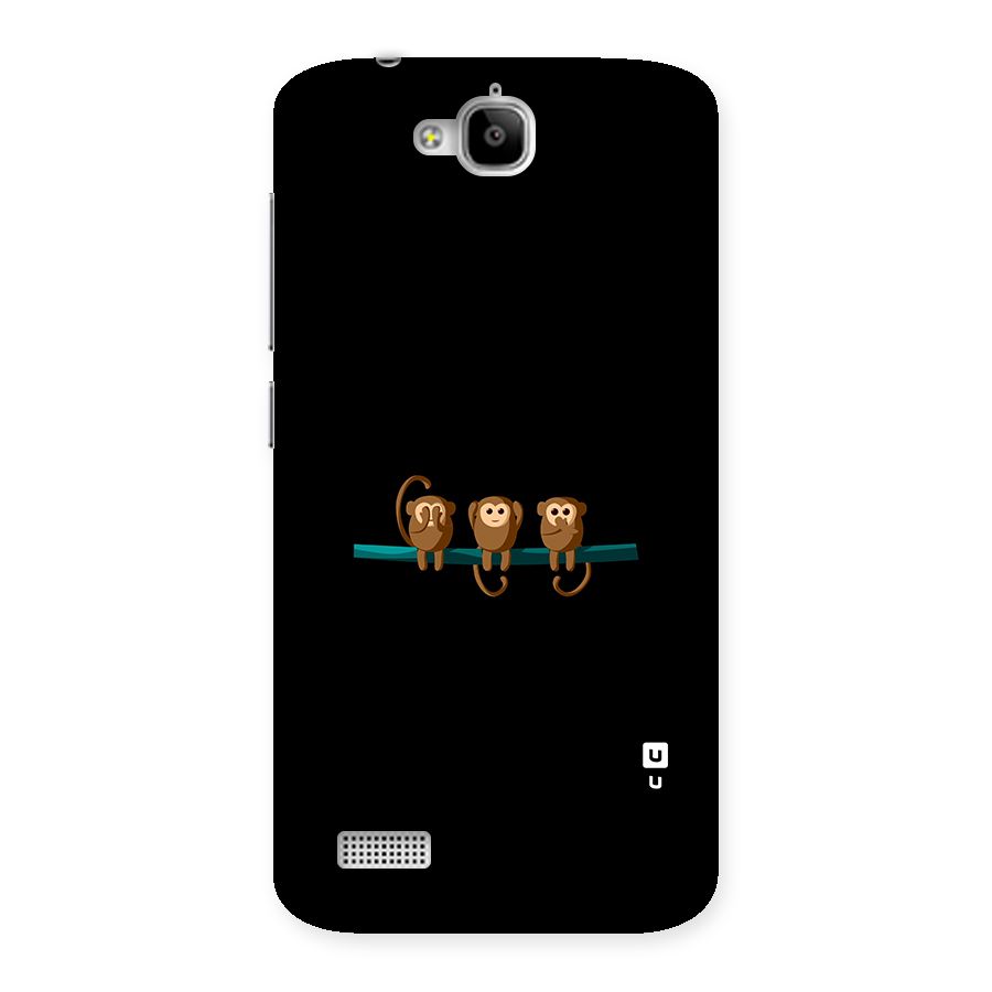 Three Cute Monkeys Back Case for Honor Holly