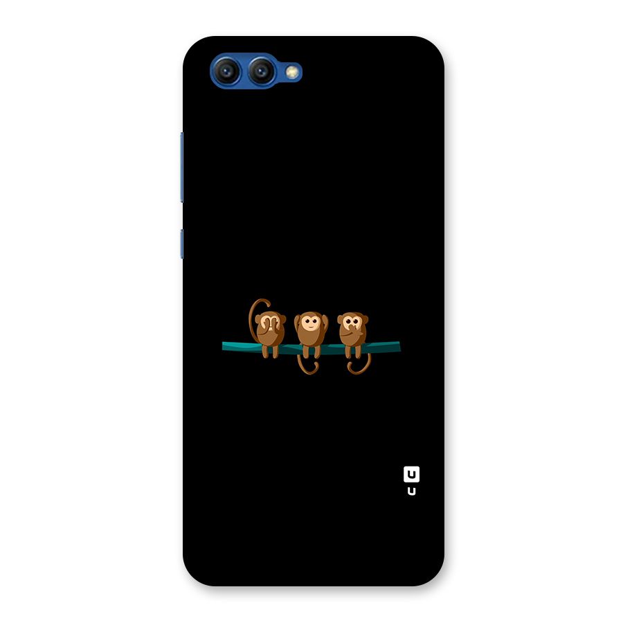 Three Cute Monkeys Back Case for Honor View 10