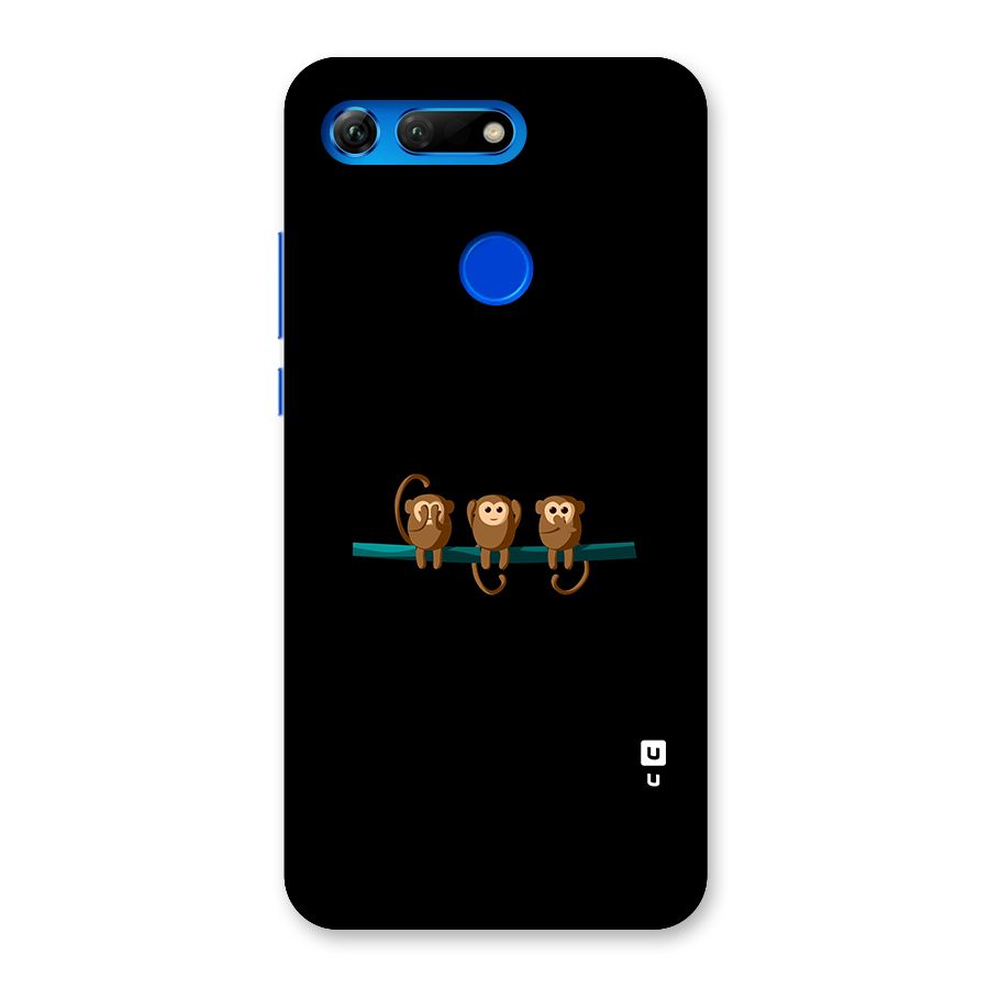 Three Cute Monkeys Back Case for Honor View 20