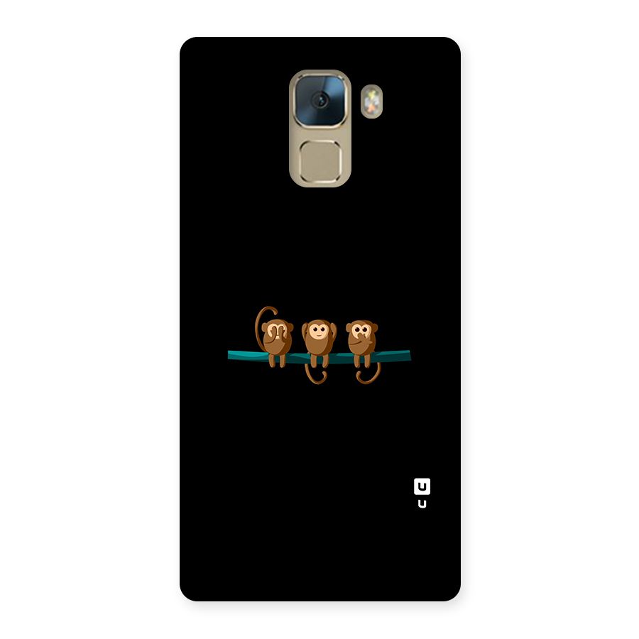 Three Cute Monkeys Back Case for Huawei Honor 7