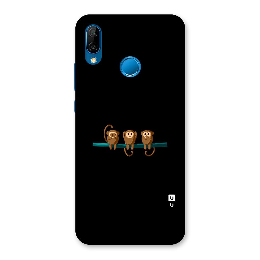 Three Cute Monkeys Back Case for Huawei P20 Lite