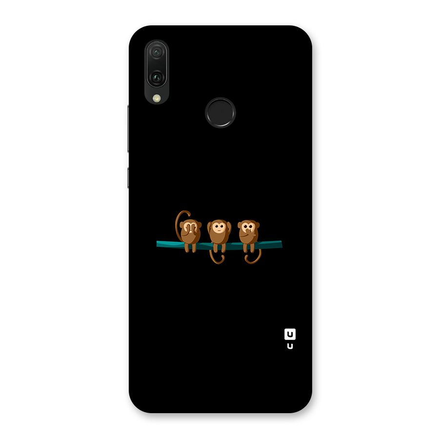 Three Cute Monkeys Back Case for Huawei Y9 (2019)