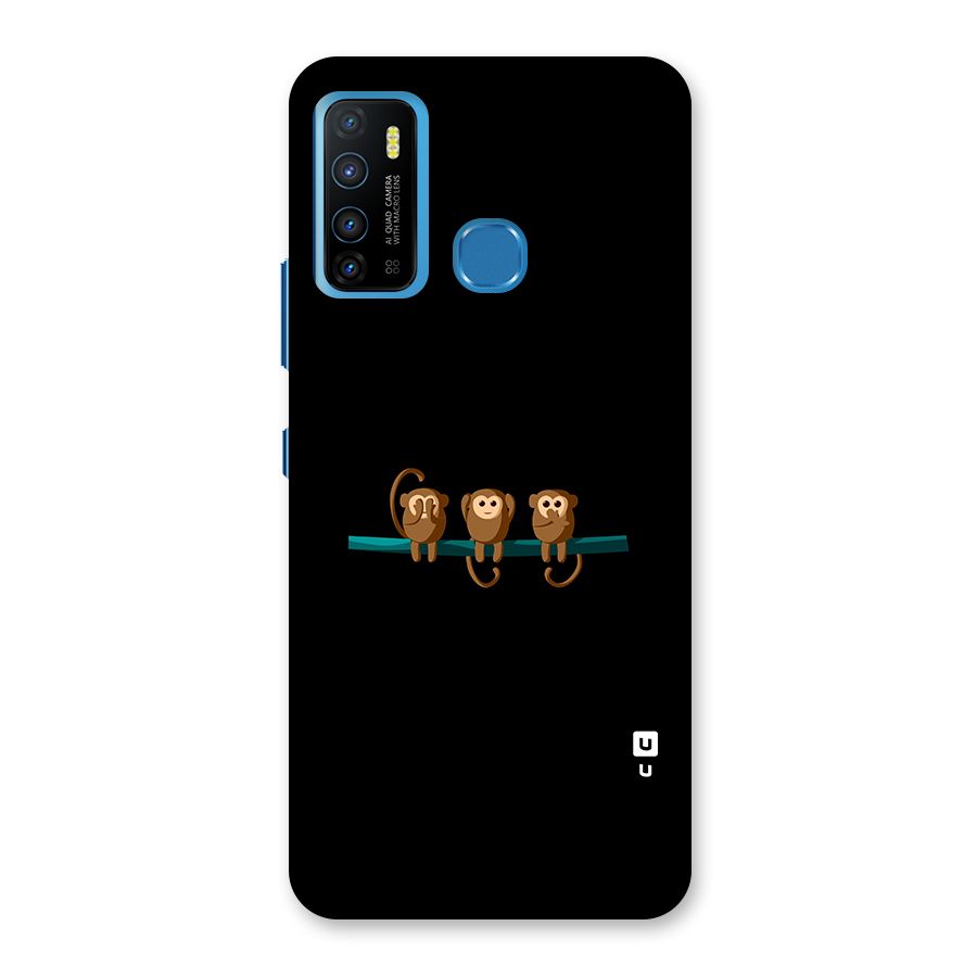 Three Cute Monkeys Back Case for Infinix Hot 9