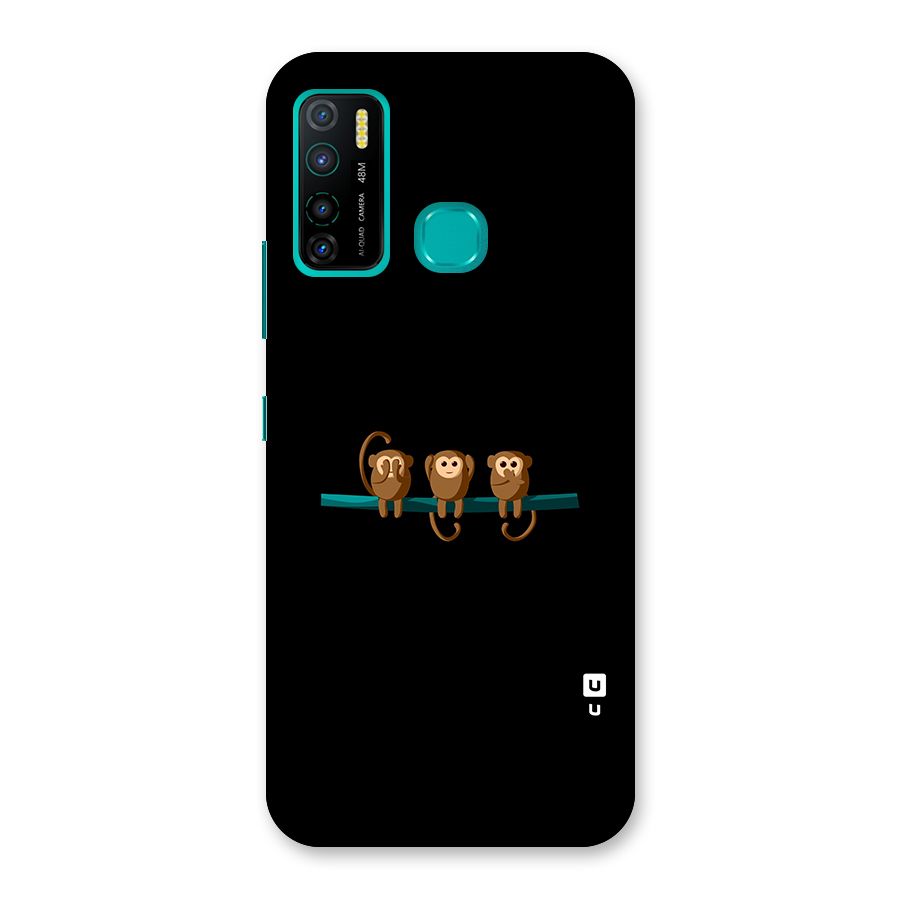 Three Cute Monkeys Back Case for Infinix Hot 9 Pro