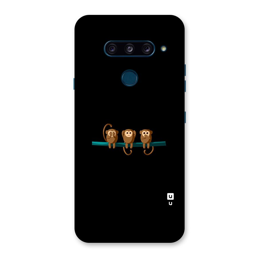 Three Cute Monkeys Back Case for LG  V40 ThinQ