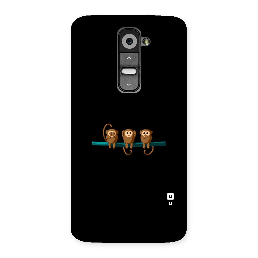 Three Cute Monkeys Back Case for LG G2