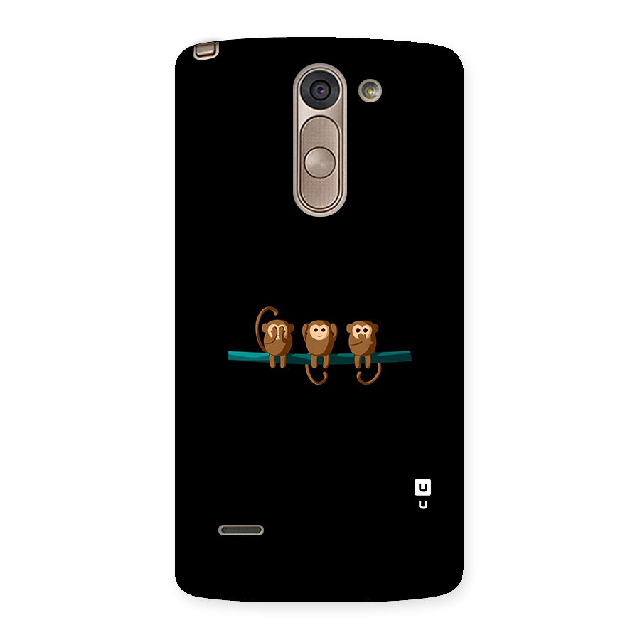 Three Cute Monkeys Back Case for LG G3 Stylus