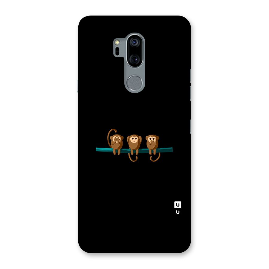 Three Cute Monkeys Back Case for LG G7