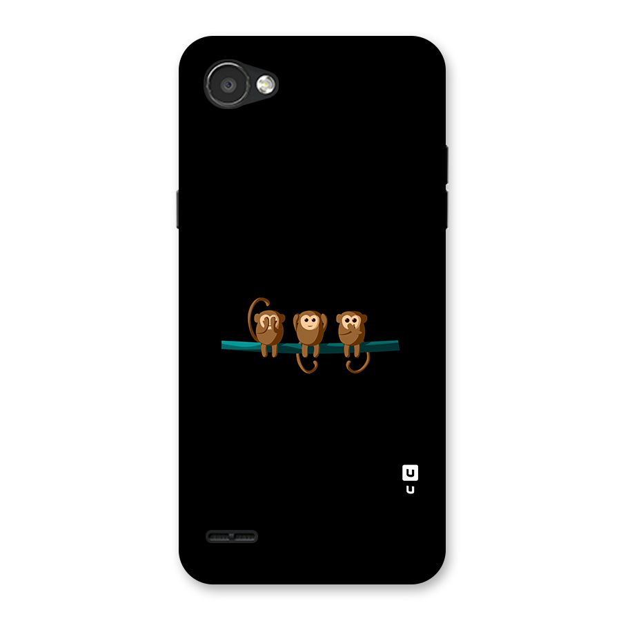 Three Cute Monkeys Back Case for LG Q6
