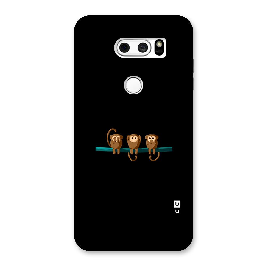 Three Cute Monkeys Back Case for LG V30