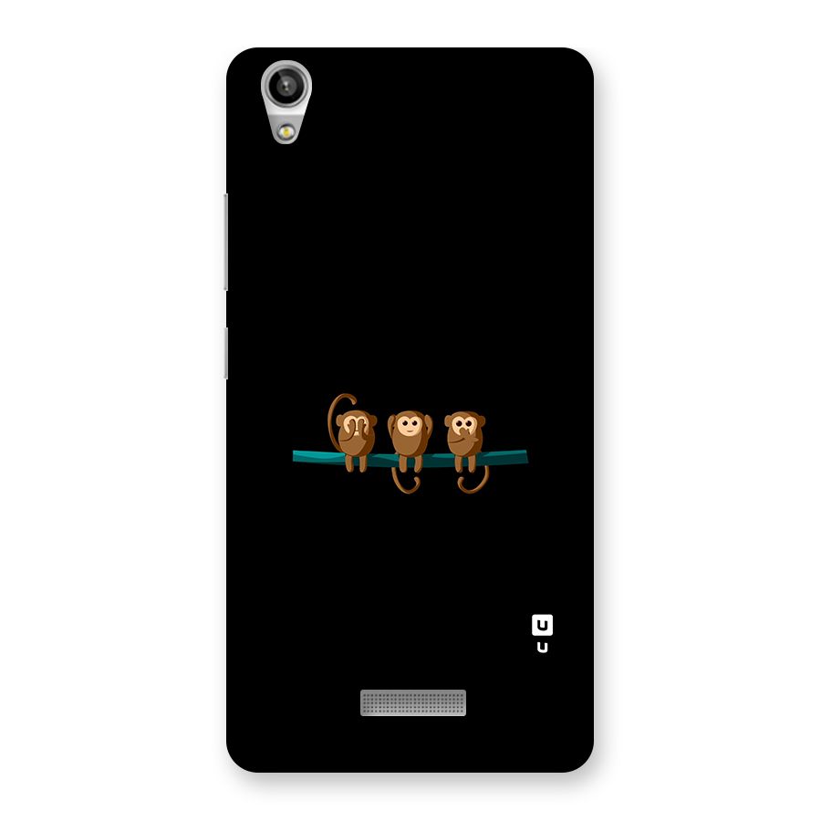 Three Cute Monkeys Back Case for Lava-Pixel-V1