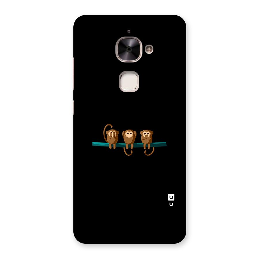 Three Cute Monkeys Back Case for Le 2