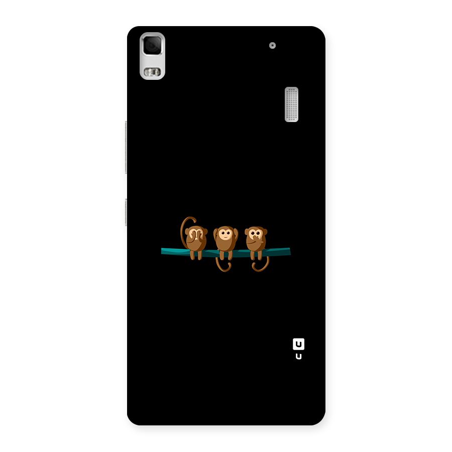 Three Cute Monkeys Back Case for Lenovo K3 Note