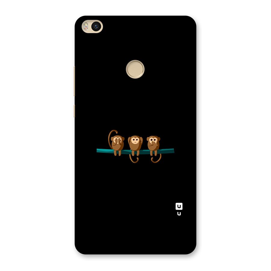 Three Cute Monkeys Back Case for Mi Max 2