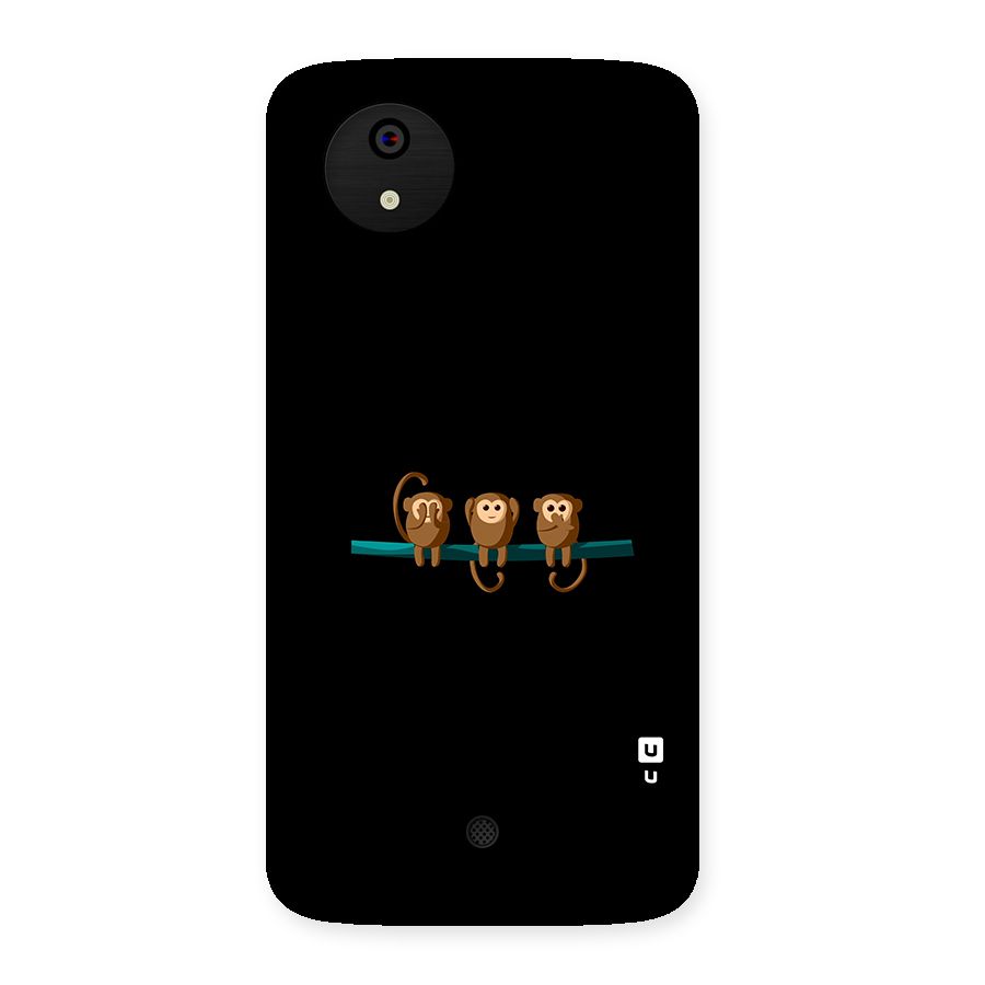 Three Cute Monkeys Back Case for Micromax Canvas A1