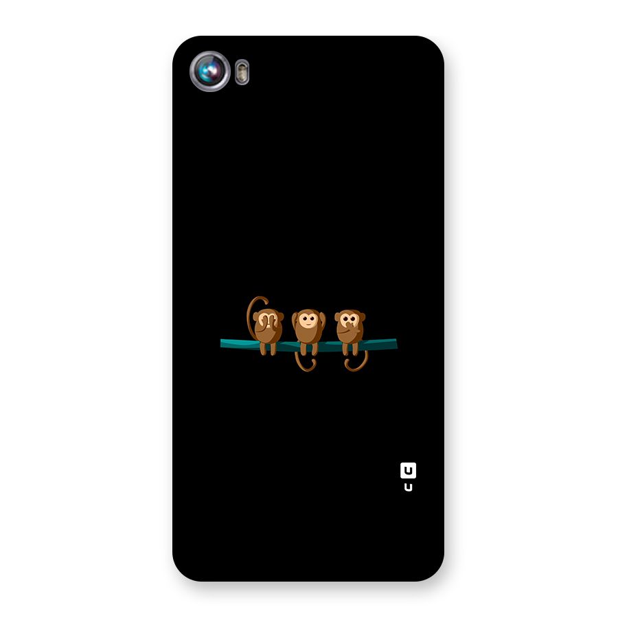 Three Cute Monkeys Back Case for Micromax Canvas Fire 4 A107