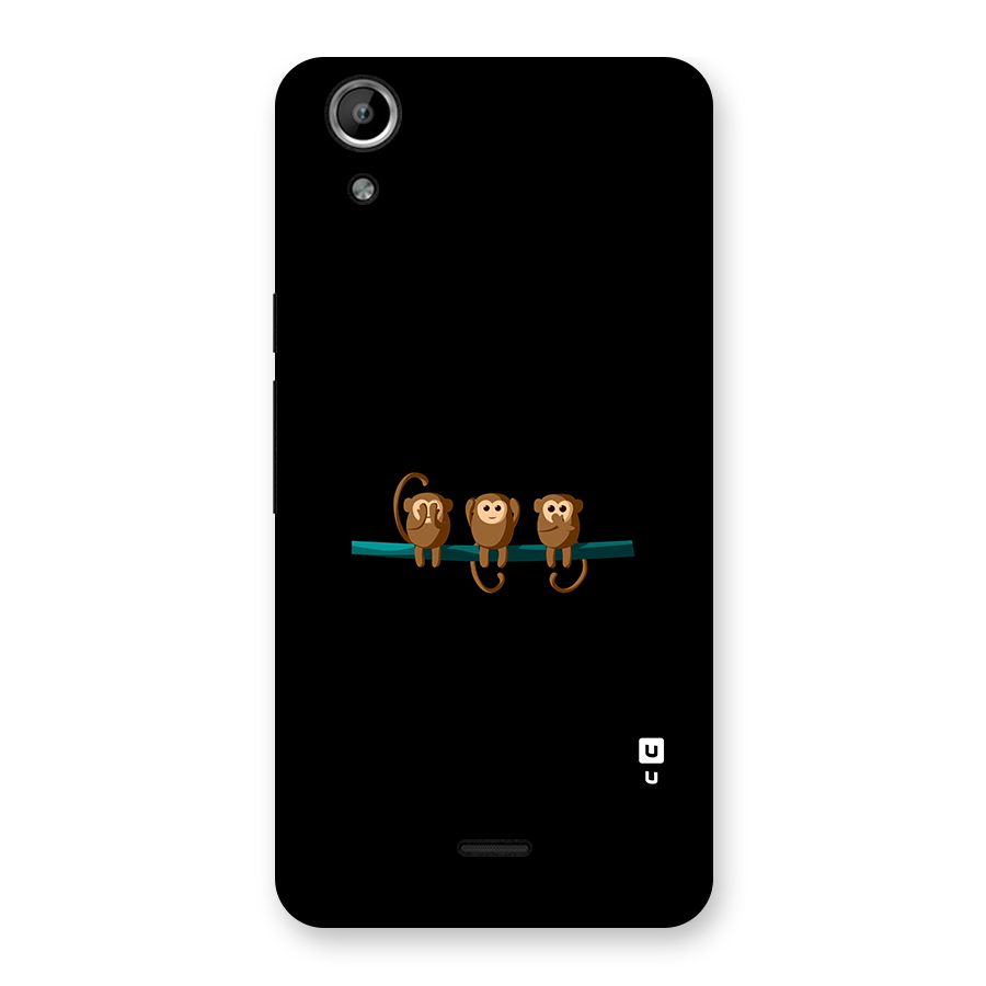 Three Cute Monkeys Back Case for Micromax Canvas Selfie Lens Q345