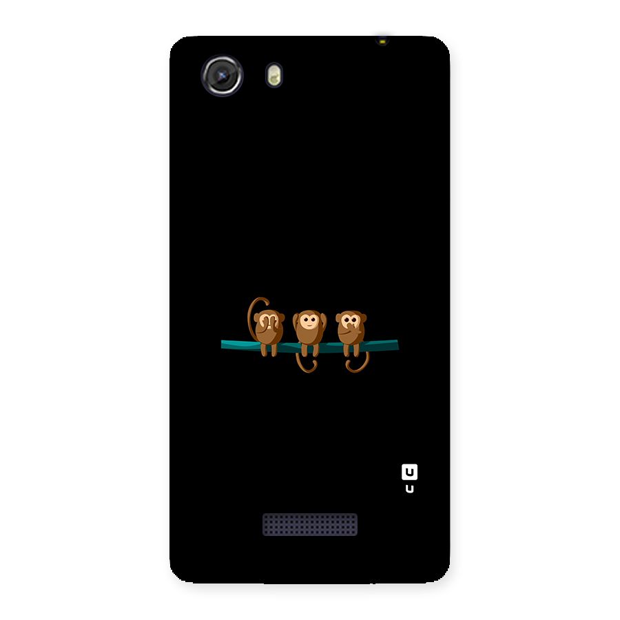 Three Cute Monkeys Back Case for Micromax Unite 3