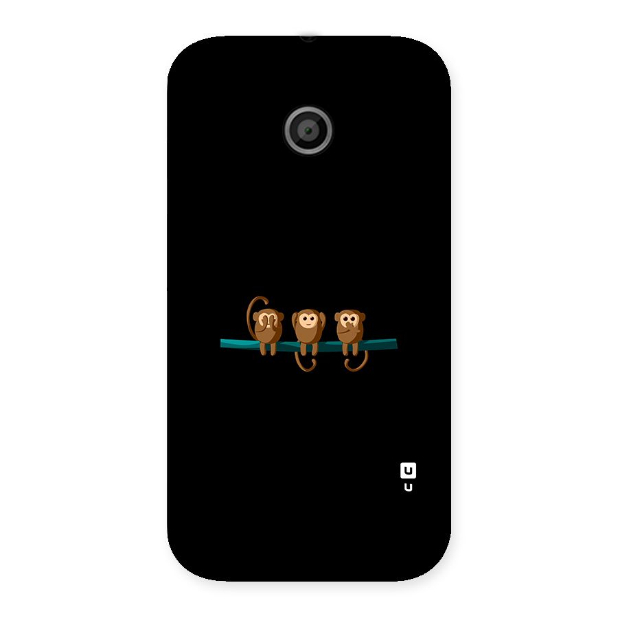 Three Cute Monkeys Back Case for Moto E