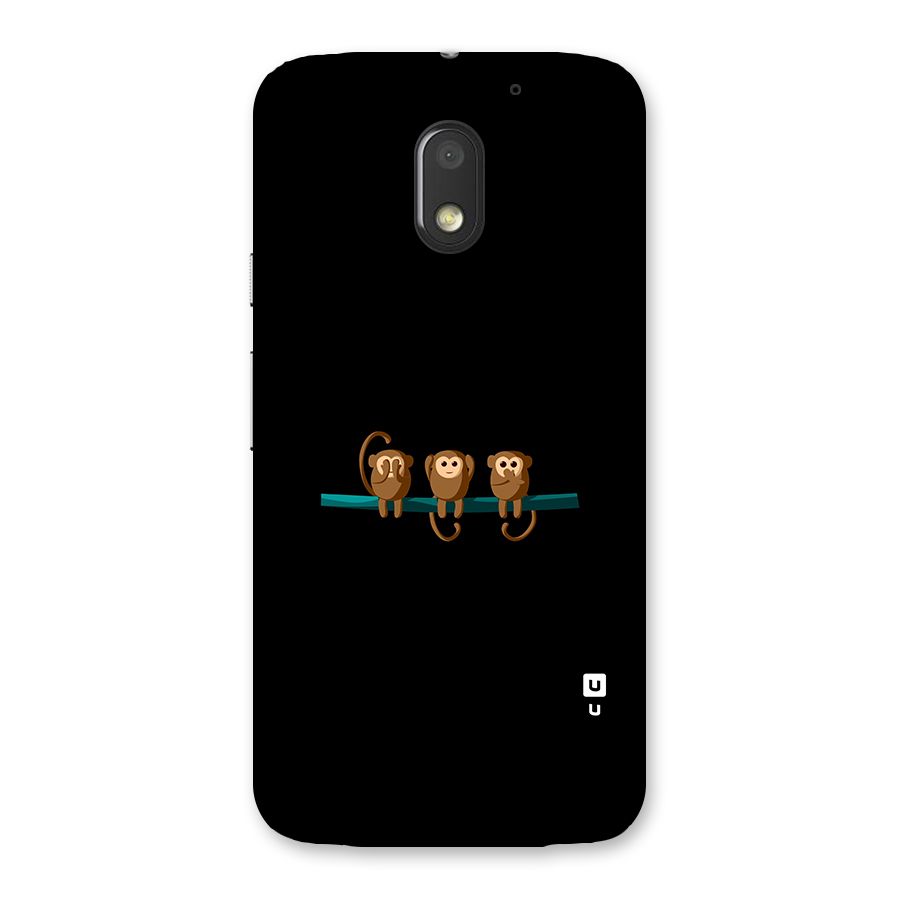 Three Cute Monkeys Back Case for Moto E3 Power