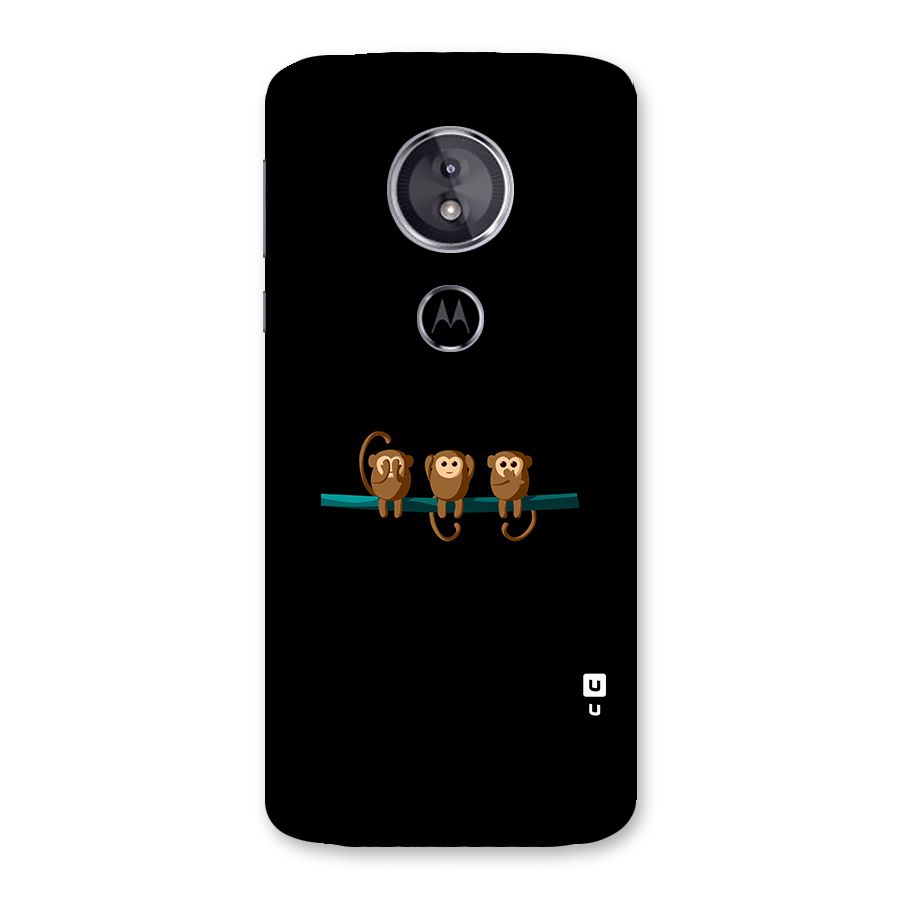 Three Cute Monkeys Back Case for Moto E5