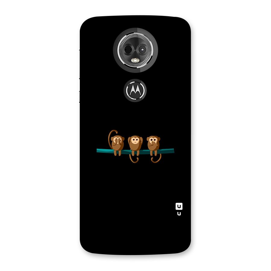 Three Cute Monkeys Back Case for Moto E5 Plus