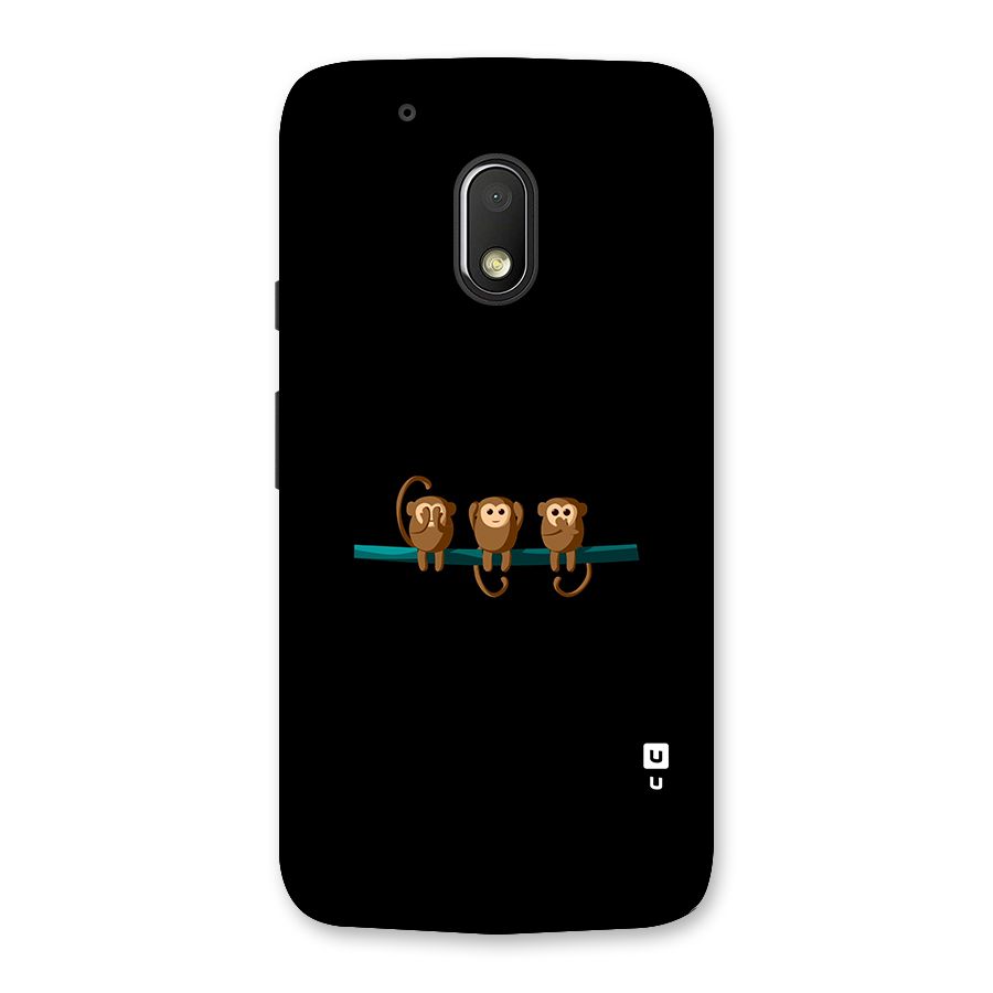Three Cute Monkeys Back Case for Moto G4 Play