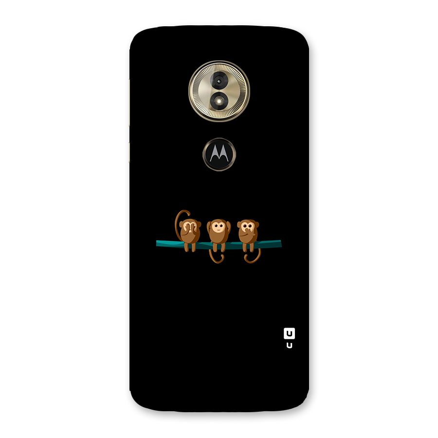 Three Cute Monkeys Back Case for Moto G6 Play