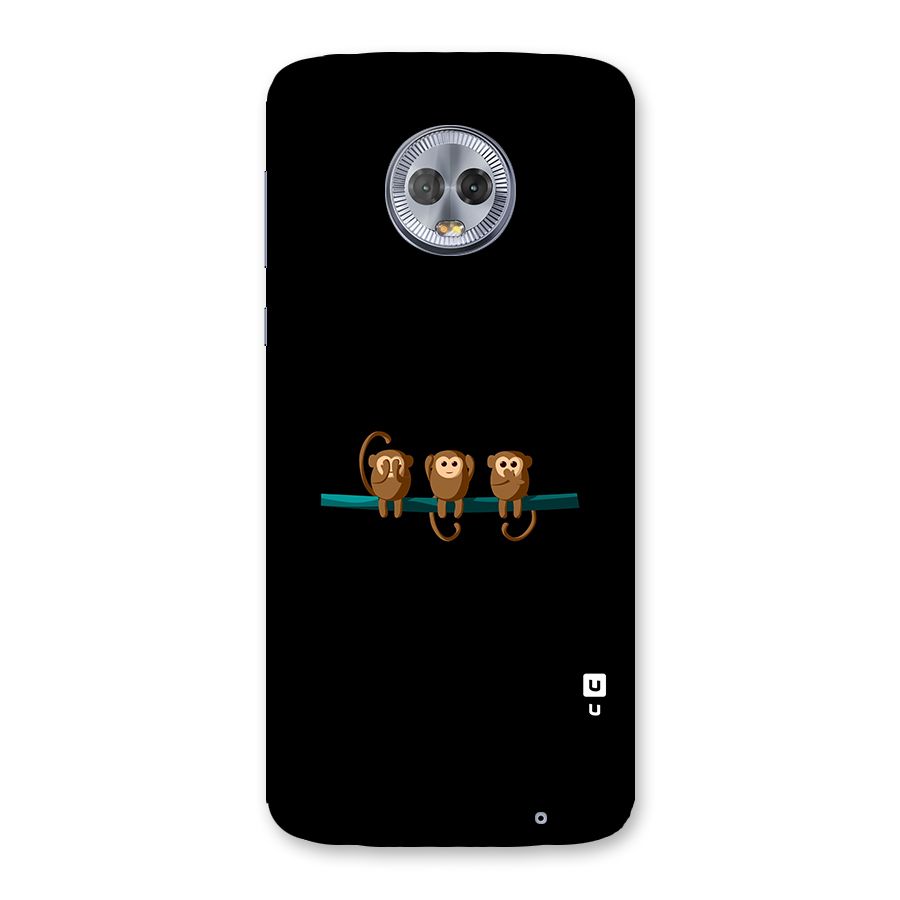 Three Cute Monkeys Back Case for Moto G6 Plus