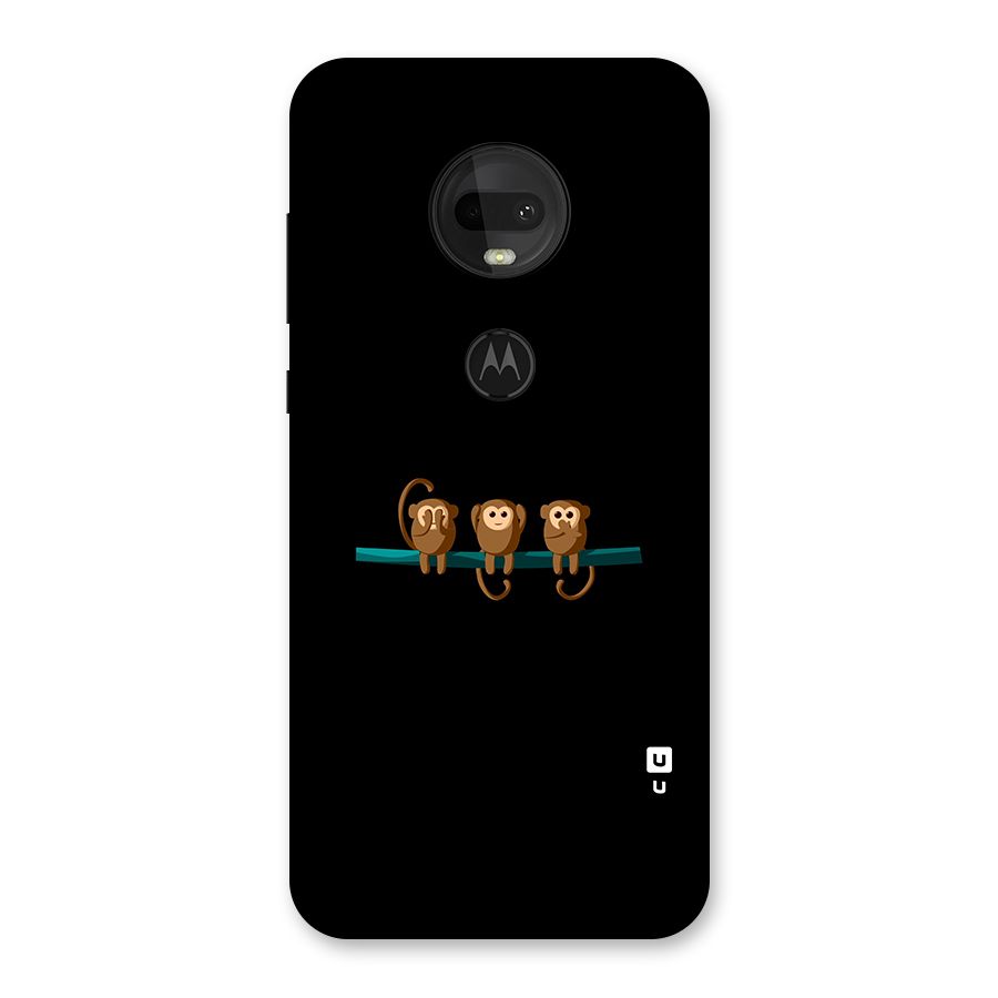 Three Cute Monkeys Back Case for Moto G7
