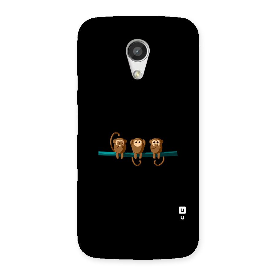 Three Cute Monkeys Back Case for Moto G 2nd Gen
