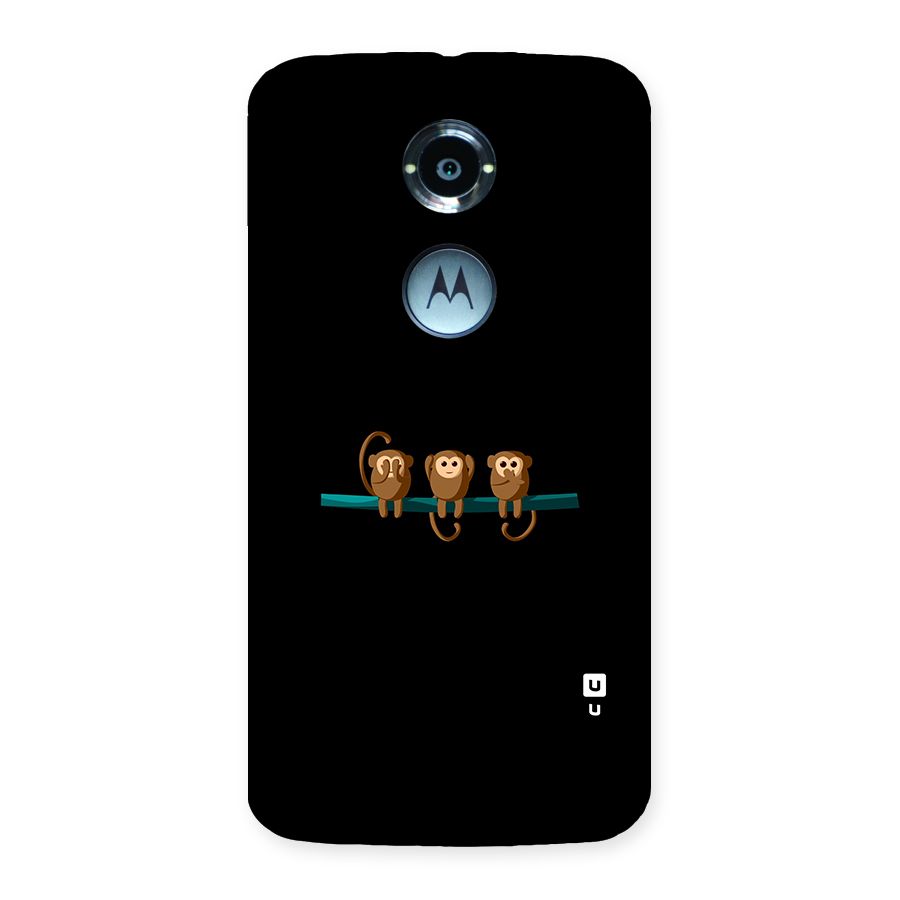Three Cute Monkeys Back Case for Moto X 2nd Gen