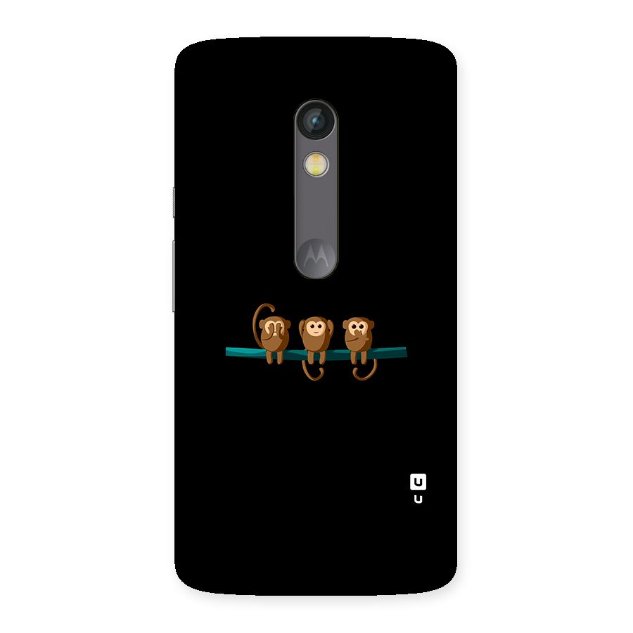 Three Cute Monkeys Back Case for Moto X Play