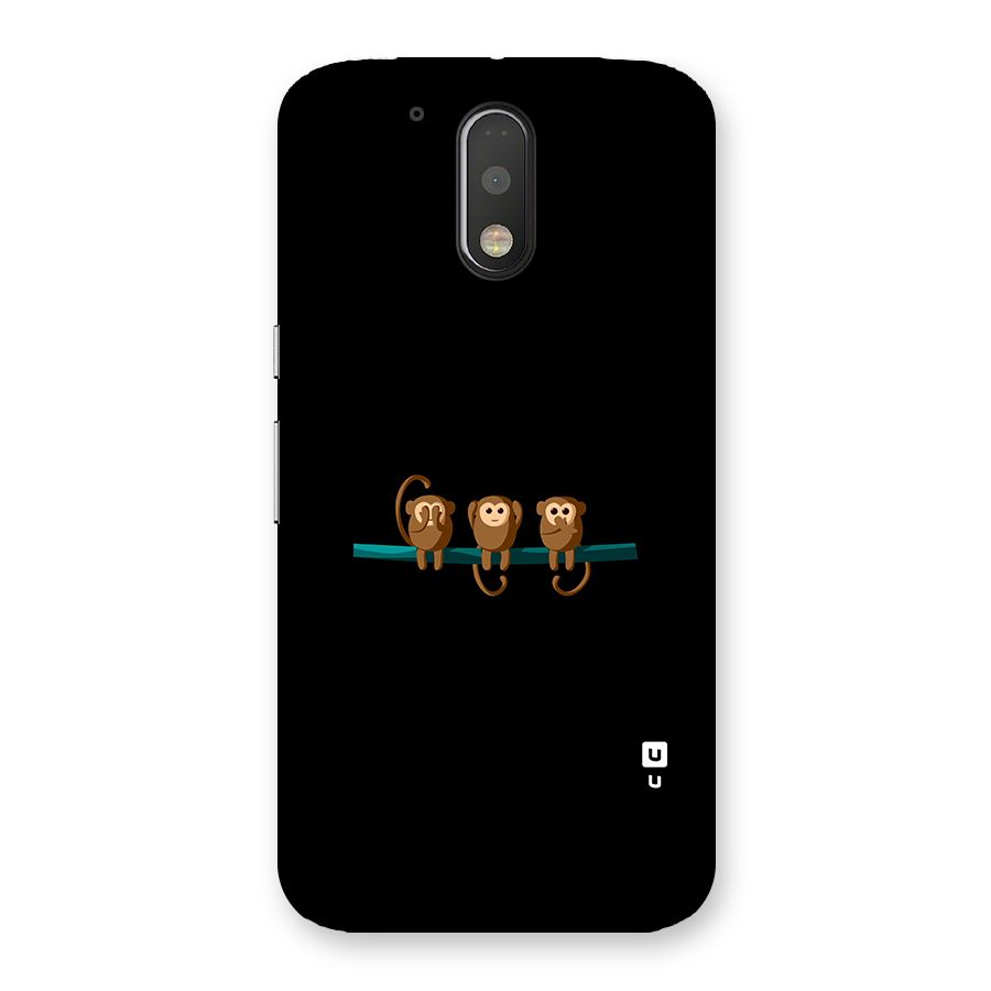 Three Cute Monkeys Back Case for Motorola Moto G4 Plus