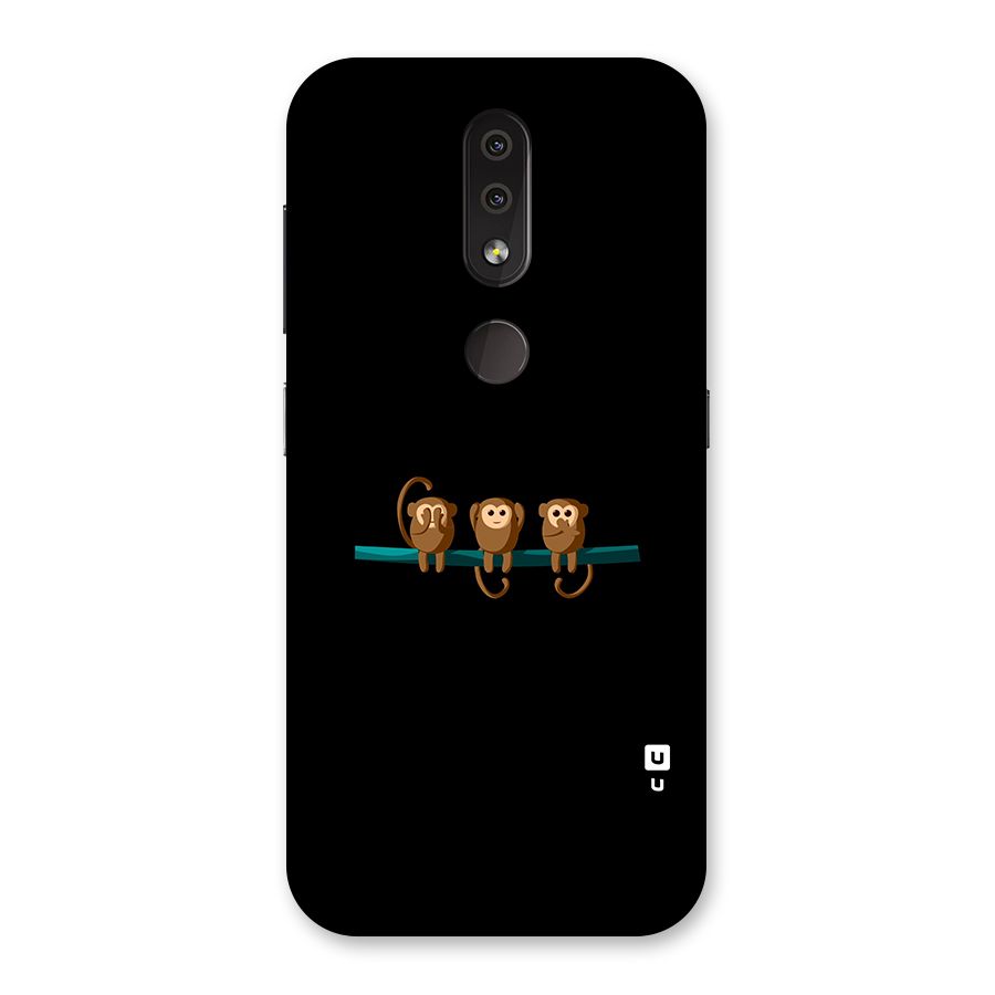 Three Cute Monkeys Back Case for Nokia 4.2