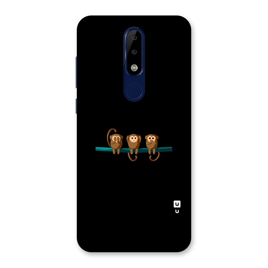 Three Cute Monkeys Back Case for Nokia 5.1 Plus