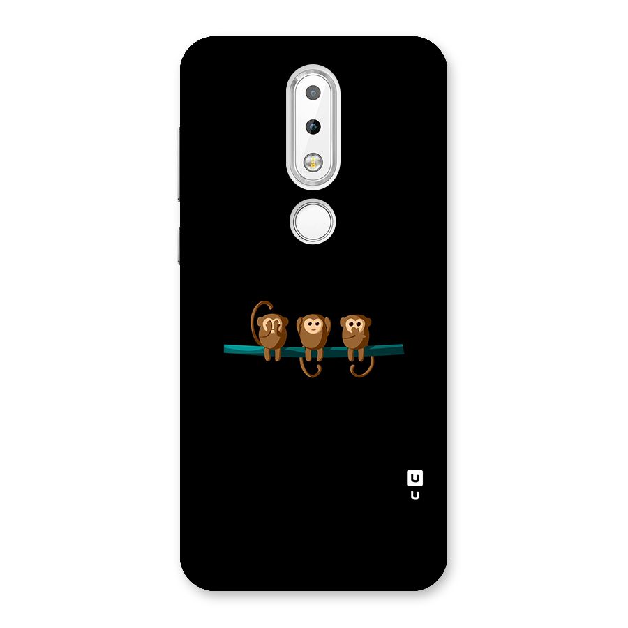 Three Cute Monkeys Back Case for Nokia 6.1 Plus