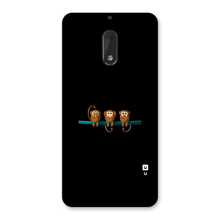 Three Cute Monkeys Back Case for Nokia 6