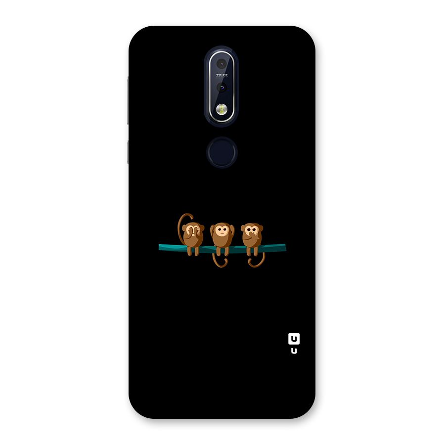 Three Cute Monkeys Back Case for Nokia 7.1