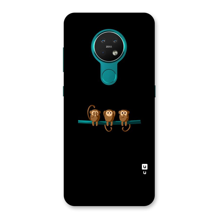 Three Cute Monkeys Back Case for Nokia 7.2