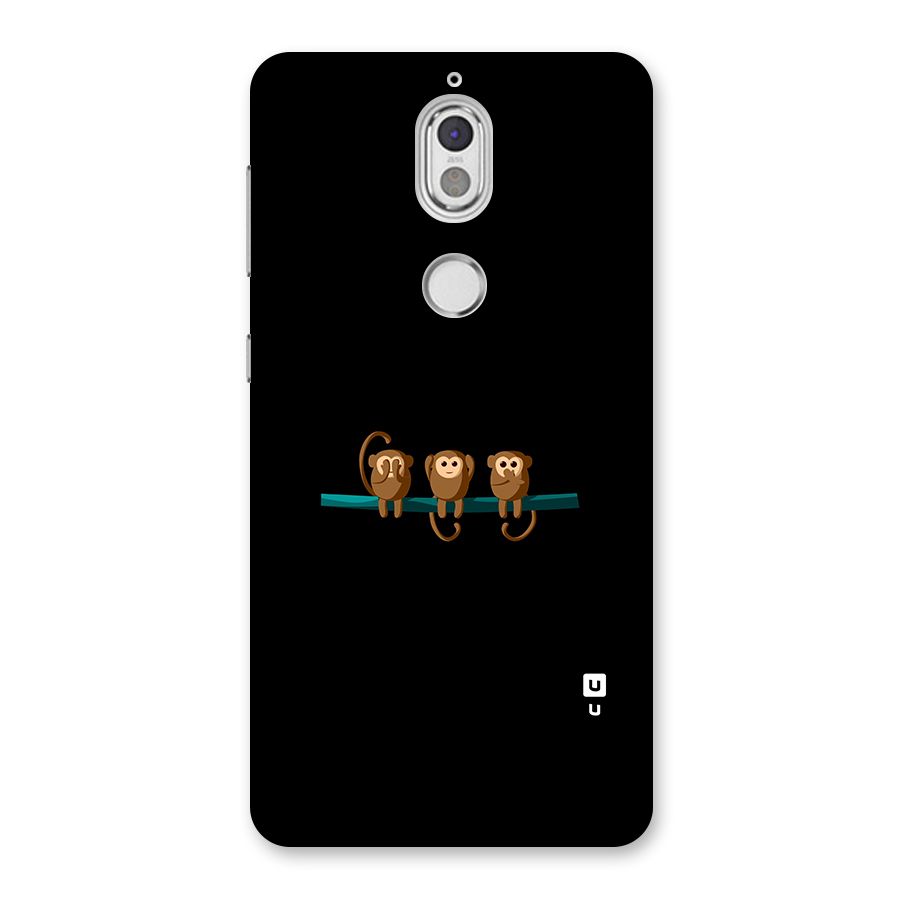 Three Cute Monkeys Back Case for Nokia 7